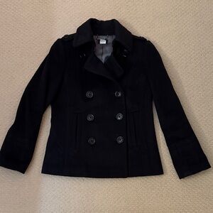 J. Crew Women's Classic Black Peacoat